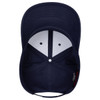A navy blue 6-panel mid-profile baseball cap with an interior lining and eyelets. It includes a logo on the side.