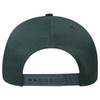A dark green 6-panel mid-profile baseball cap featuring an adjustable strap and a logo on the back.