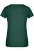 A dark green ladies T-shirt with a crew neck and short sleeves. The back view is displayed.