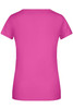 A vibrant pink Ladies Basic-T shirt featuring a simple, short-sleeve design with a smooth back.