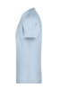 A light blue men's basic T-shirt with short sleeves and a fitted silhouette. It features a branding logo.