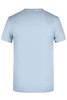 A light blue men's T-shirt with a classic crew neck and short sleeves, featuring a logo.