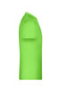 A bright green T-shirt displayed side-on, featuring short sleeves and a fitted design. The shirt includes a logo.