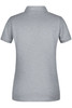 A light grey ladies' basic polo shirt featuring a classic design and a collar. The back view showcases the smooth fabric.