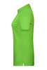 A ladies basic polo shirt in bright green, featuring a classic polo collar and short sleeves.