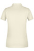 A light cream-coloured ladies' polo shirt with a standard collar, showcasing a simple design.