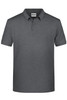A grey men's polo shirt with a classic collar and short sleeves. It features a logo on the chest.