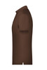 A brown men's basic polo shirt with a classic collar and short sleeves. It features a logo on the chest.