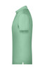 A mint green men's basic polo shirt with short sleeves and a collar. Features a logo on the chest.
