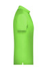 A bright green men's basic polo shirt featuring a collar and short sleeves, with a logo present.