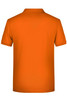 An orange men's basic polo shirt, featuring a classic design with a collar and a logo on the back.