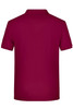 A maroon men's basic polo shirt with a collar and short sleeves, featuring a logo.