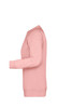 A pink ladies sweatshirt, featuring a classic crew neck and long sleeves, with a simple design and a logo.