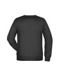 A black men's sweatshirt featuring a simple design and a back view. It has a logo on the back.