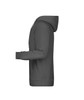 A dark grey men's hoodie with a front pocket and attached hood, featuring a subtle logo.