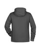 A grey men's hoodie with a hood and long sleeves, featuring a plain back design.