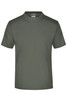 A green t-shirt with a simple crew neck design and short sleeves. It features a logo on the label.