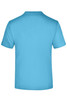 A short-sleeved t-shirt in a bright blue colour with a minimalistic design and a logo on the back.