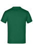 A green short-sleeve T-shirt with a plain back and no visible design or text. It features branding on the label.
