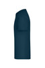 A navy blue T-shirt featuring short sleeves and a classic fit. The shirt has a logo on the side.