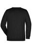 A black round sweat heavy jumper featuring a simple design and a branded label.