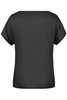 A black casual T-shirt with short sleeves, featuring a simple design and no visible logos or graphics.