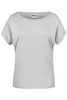 A relaxed-fit grey T-shirt with short sleeves and a rounded neckline. Includes a logo at the label.