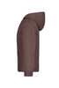 A brown hooded sweatshirt for juniors, featuring a hood and long sleeves. It has a logo on the front.