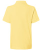 A yellow polo shirt with a classic design, featuring a collar and short sleeves. The shirt has a logo on it.