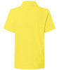 A yellow polo shirt with a classic design and a collar, featuring short sleeves and no visible branding.