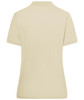 A light beige polo shirt for ladies with a classic design and short sleeves. It features a logo on the back.