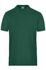 A green men's stretch t-shirt featuring a round neck and short sleeves. It includes a logo on the label.