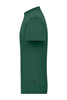A green men's BIO Stretch-T, showcasing a simple design with short sleeves and a side logo.