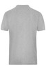A grey men's T-shirt with a simple design, featuring a back view and a branding logo.