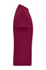 A maroon men's workwear T-shirt with short sleeves and a fitted design. It features a logo on the fabric.