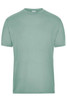 A light green men's workwear t-shirt with short sleeves and a simple design, featuring a logo on the neck.