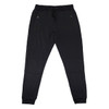 Performance Tech Fleece Jogger Pants in black, featuring a drawstring waist and zippered pockets, worn by a model.