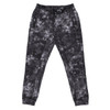 Tech Fleece Knit Jogger Pants in a black and grey tie-dye pattern, featuring an elastic waistband and side pockets.