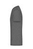 A grey men's active T-shirt depicted from the side, featuring a round neckline and short sleeves. It has a logo.