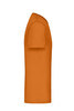 An orange men's active T-shirt displayed from the side, featuring a simple design and no visible branding.