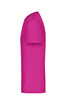 A bright pink men's active T-shirt with short sleeves and a fitted design, featuring a logo.