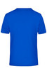 A blue men's active T-shirt with a plain back design. The shirt features a branding logo.