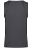 A men's sports tank top in dark grey with a simple design and contrasting seam details. Features a logo.