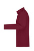 A button-up ladies shirt in a deep burgundy colour, featuring a classic collar and long sleeves.
