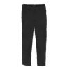 Black convertible cargo trousers with a tailored fit, featuring pockets and a button closure.