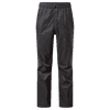 Packable OverTrousers in black, featuring an elastic waistband and a simple design. Includes a logo on the fabric.