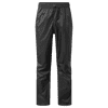 Packable over trousers in black, featuring an elastic waistband and a sleek, lightweight design.