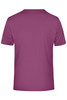 A mens active t-shirt in a vibrant purple hue, featuring a logo on the back.