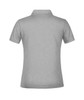 A grey polo shirt with a collar, featuring short sleeves and a plain back design. It has a logo on the label.
