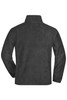A black half-zip fleece jacket with a collar and a smooth texture. The back view is showcased.